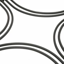 Viadurini Living Moderne Couchtische-Paar moderne runde niedrige Couchtische aus Glas und Eisen - Mirna