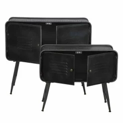 Viadurini Living Sideboards-Paar Sideboards im Industriestil für Wohnzimmer Vintage-Design aus Eisen - Cuna