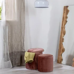 Viadurini Living Sitzsäcke|Sitzsäcke-Paar Wohnzimmerhocker mit Behälter aus farbigem Samt - Salema