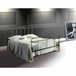 Viadurini Night Design Maßgeschneiderte Möbel|Schmiedeeisen Doppelbetten-Pan Doppelbett aus Schmiedeeisen in Design