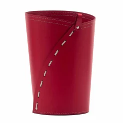 Limac Design Bürozubehör-Papierkorb aus Leder für Servus Büro, handgefertigt in Italien