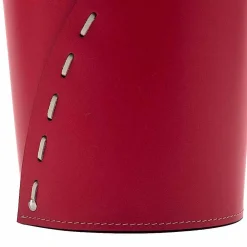 Limac Design Bürozubehör-Papierkorb aus Leder für Servus Büro, handgefertigt in Italien