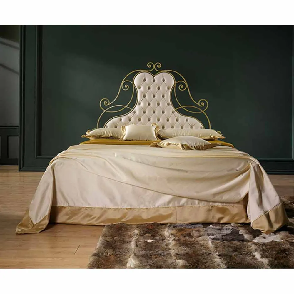 Viadurini Night Design Maßgeschneiderte Möbel|Schmiedeeisen Doppelbetten-Paride Doppelbett aus Schmiedeeisen in Design