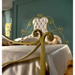 Viadurini Night Design Maßgeschneiderte Möbel|Schmiedeeisen Doppelbetten-Paride Doppelbett aus Schmiedeeisen in Design