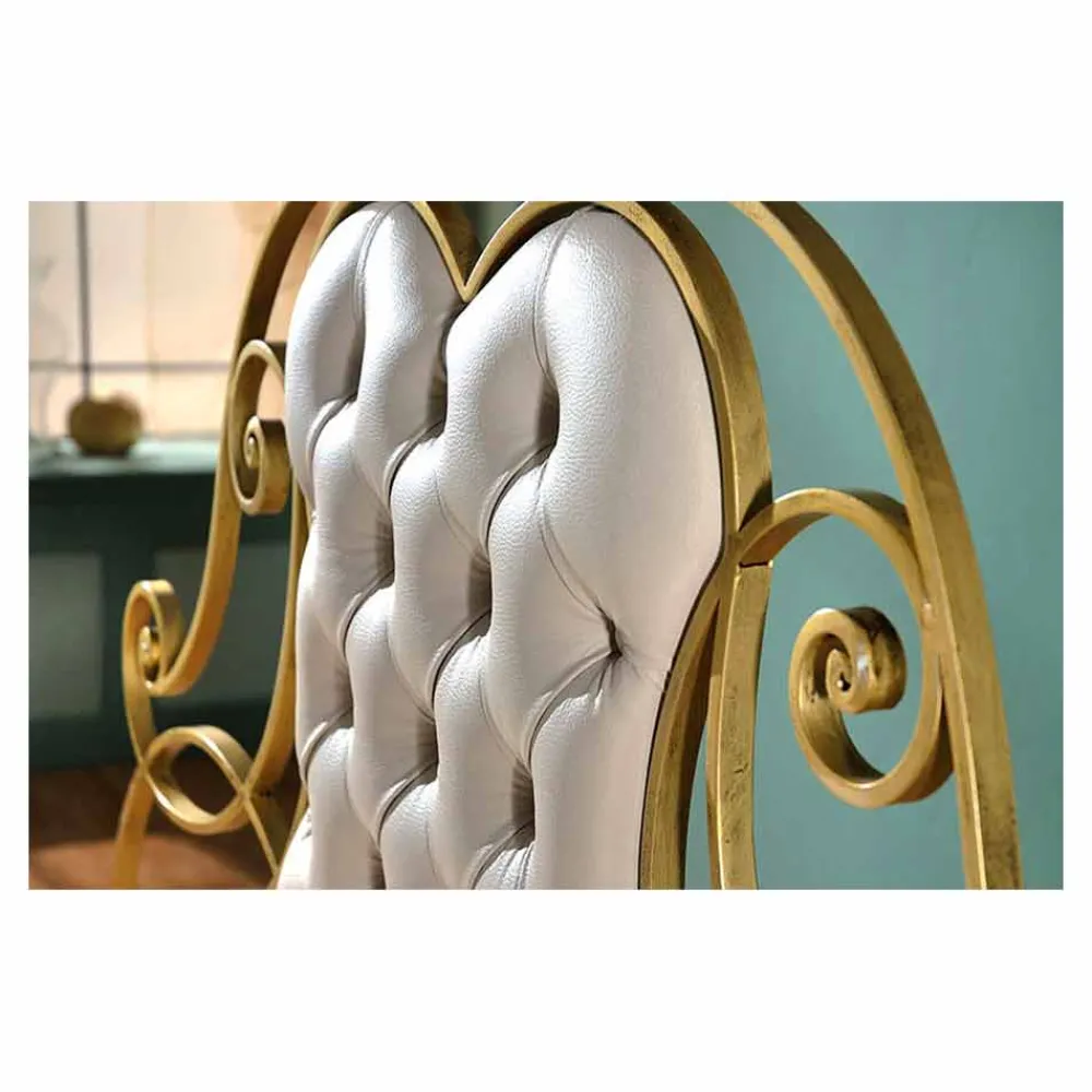 Viadurini Night Design Maßgeschneiderte Möbel|Schmiedeeisen Doppelbetten-Paride Doppelbett aus Schmiedeeisen in Design