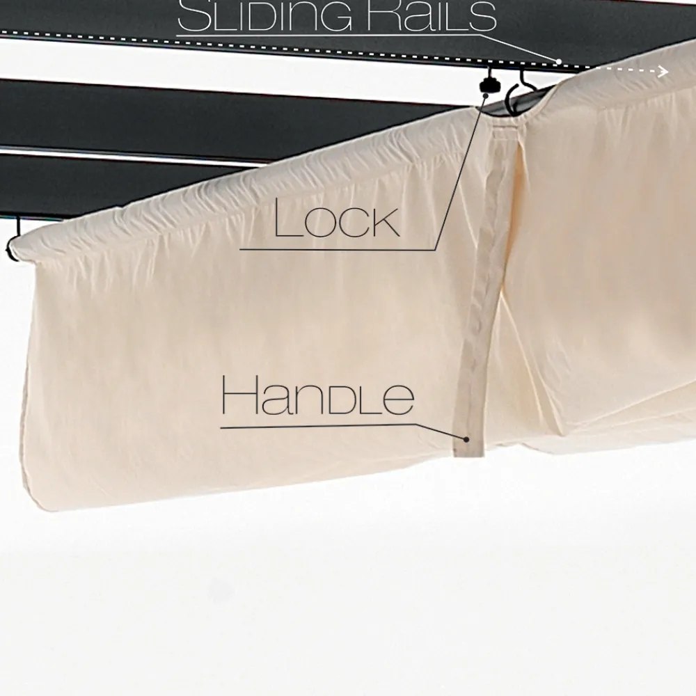 Viadurini in the Garden Gartenideen-Pavillon aus epoxidpulverlackiertem Aluminium und Gleittuch – Manger