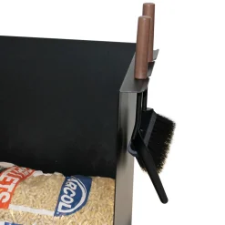 Viadurini Fire Design Kaminholzständer Aus Eisen Und Stahl-Pelletbeutel-Halterwagen aus Metall mit Rädern, hergestellt in Italien – Pinguino