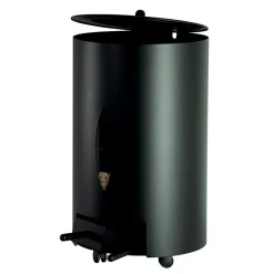 Viadurini Fire Design Pelletkorb-Pellethalter mit Deckel, Besen und Schaufel. Hergestellt in Italien – Cacatua