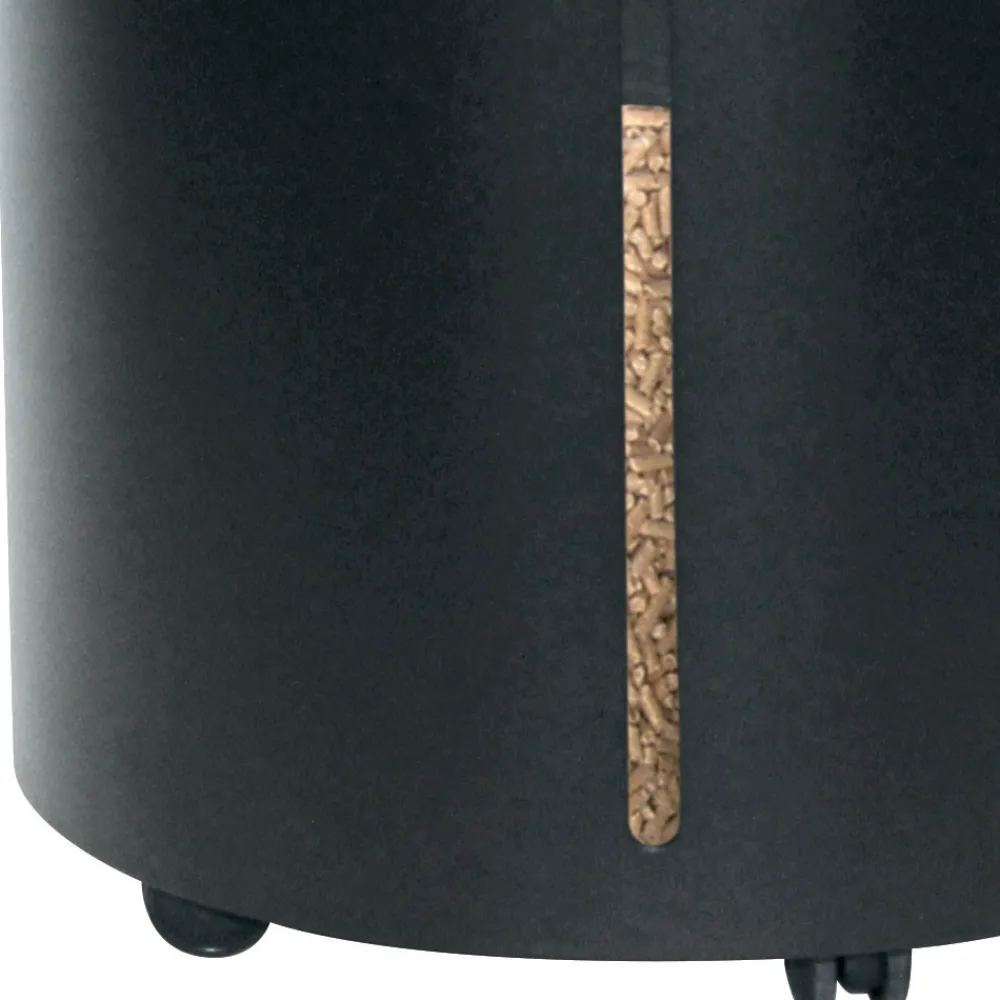 Viadurini Fire Design Pelletkorb-Pellethalter mit Rädern und Deckel aus Metall, hergestellt in Italien – Storch