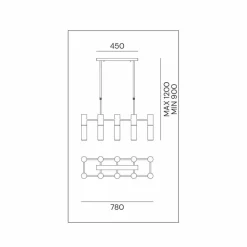 Il Fanale Klassische Pendelleuchten-Pendelleuchte 10 Lichter aus Messing und Glas Made in Italy - Etoile von