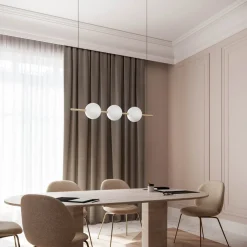 Il Fanale Moderne Pendelleuchten-Pendelleuchte 3 Lichter aus Messing und Glas 2 Ausführungen - Alma von