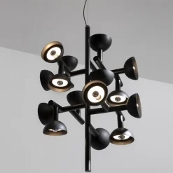 Viadurini Lighting Designer Pendelleuchten-Pendelleuchte 16 Lichter Design in Weiß oder Schwarz -Celio Aluminium