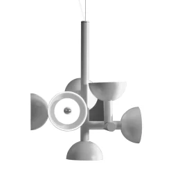 Viadurini Lighting Designer Pendelleuchten-Pendelleuchte 6 Lichter Design in Weiß oder Schwarz Aluminium - Celio