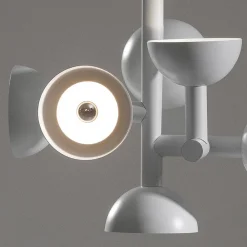 Viadurini Lighting Designer Pendelleuchten-Pendelleuchte 6 Lichter Design in Weiß oder Schwarz Aluminium - Celio