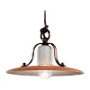 Ferroluce Pendelleuchten Vintage-Pendelleuchte aus Eisen und handgefertigter roher Keramik - Bologna
