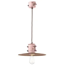 Ferroluce Pendelleuchte Industrial-Pendelleuchte aus Eisen und industrieller handgefertigter Keramik - Urban