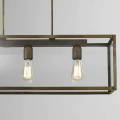 Il Fanale Pendelleuchten Vintage-Pendelleuchte aus Eisen und Glas 3 flammig London