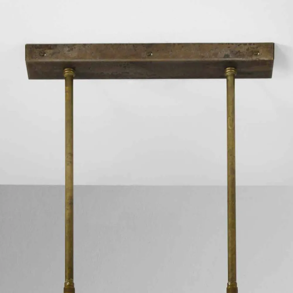 Il Fanale Pendelleuchten Vintage-Pendelleuchte aus Eisen und Glas 3 flammig London