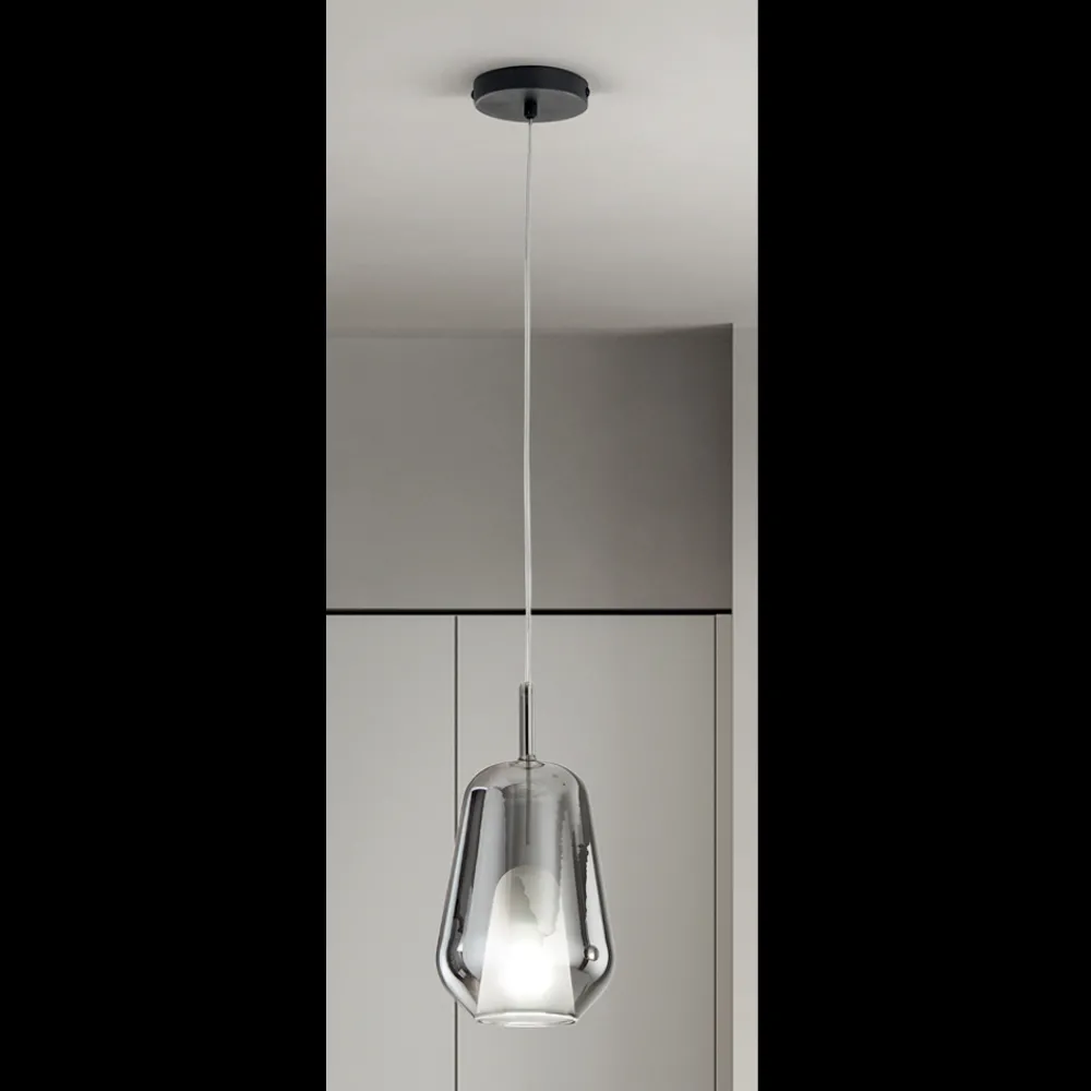 Viadurini Lighting Moderne Pendelleuchten-Pendelleuchte aus Glas und transparentem Draht Made in Italy - Trilly