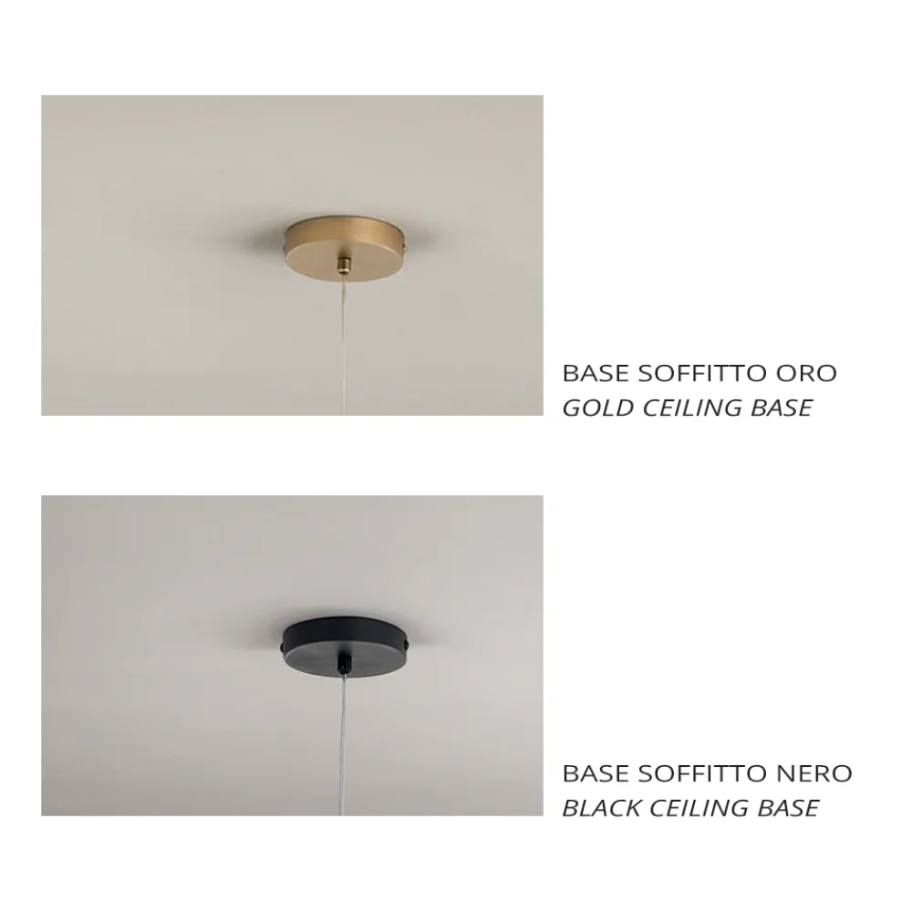 Viadurini Lighting Moderne Pendelleuchten-Pendelleuchte aus Glas und transparentem Draht Made in Italy - Trilly