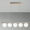 Viadurini Lighting Moderne Pendelleuchten-Pendelleuchte aus goldfarben lackiertem Metall und mundgeblasenem Glas - Birga