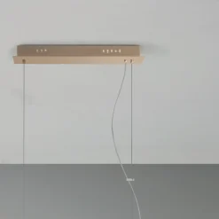 Viadurini Lighting Moderne Pendelleuchten-Pendelleuchte aus goldfarben lackiertem Metall und mundgeblasenem Glas - Birga