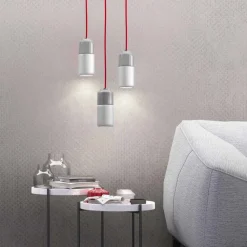 Viadurini Lighting Moderne Pendelleuchten-Pendelleuchte aus Keramik und Aluminium, hergestellt in Italien, Asien