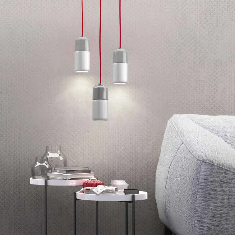 Viadurini Lighting Moderne Pendelleuchten-Pendelleuchte aus Keramik und Aluminium, hergestellt in Italien, Asien