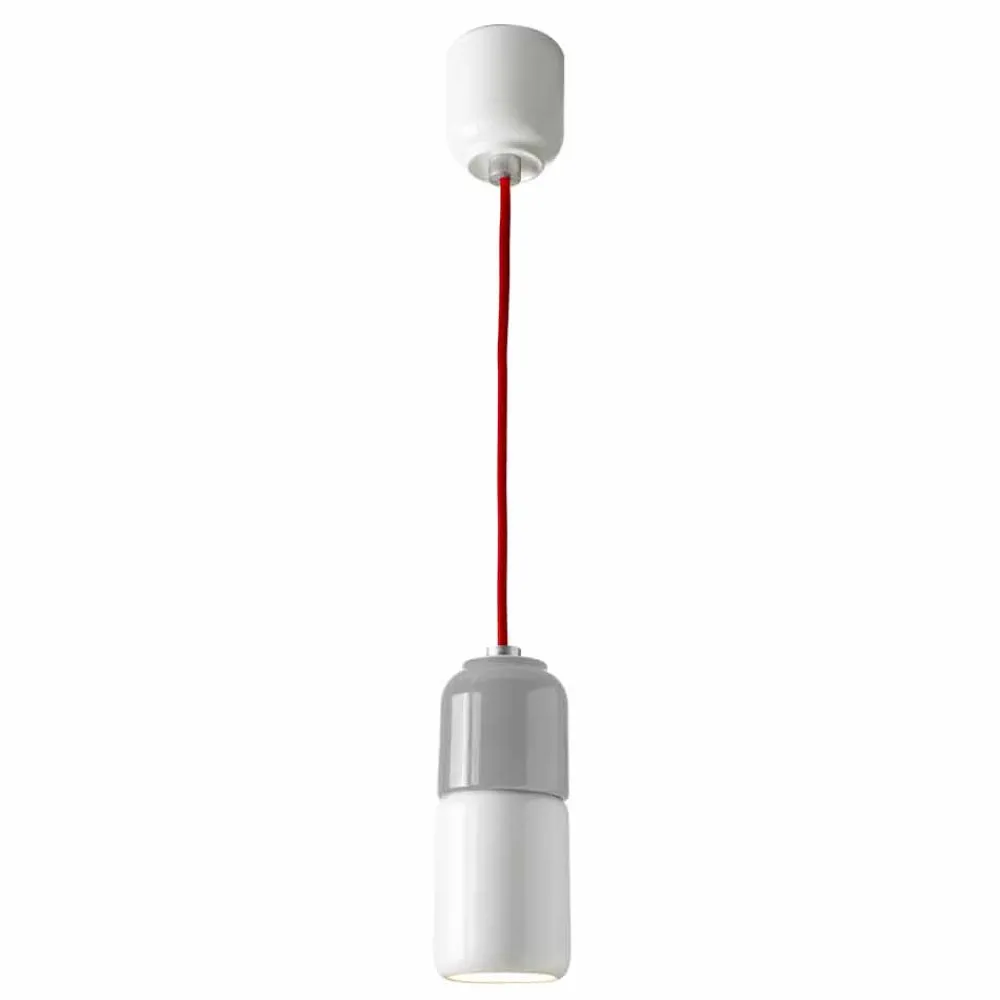 Viadurini Lighting Moderne Pendelleuchten-Pendelleuchte aus Keramik und Aluminium, hergestellt in Italien, Asien