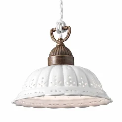 Il Fanale Pendelleuchten Shabby Chic-Pendelleuchte aus Keramik im Liberty Stil Ø22 Anita