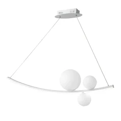 Viadurini Lighting Designer Pendelleuchten-Pendelleuchte aus lackiertem Metall und mundgeblasenem Glas - Partridge