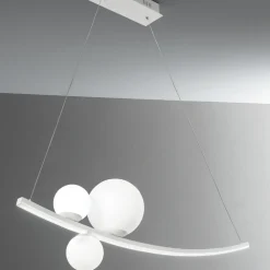 Viadurini Lighting Designer Pendelleuchten-Pendelleuchte aus lackiertem Metall und mundgeblasenem Glas - Partridge