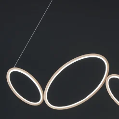 Viadurini Lighting Moderne Pendelleuchten-Pendelleuchte aus Metall mit Goldfinish und dimmbarer LED - Raiss