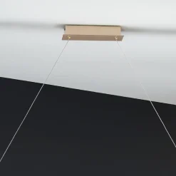 Viadurini Lighting Moderne Pendelleuchten-Pendelleuchte aus Metall mit Goldfinish und dimmbarer LED - Raiss