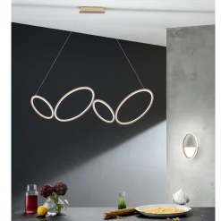 Viadurini Lighting Moderne Pendelleuchten-Pendelleuchte aus Metall mit Goldfinish und dimmbarer LED - Raiss