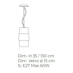 Viadurini Vetro di Venezia Murano Lampen|Moderne Pendelleuchten-Pendelleuchte aus mundgeblasenem Glas in Venedig 15 cm - Satomi