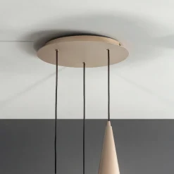 Viadurini Lighting Moderne Pendelleuchten-Pendelleuchte aus mundgeblasenem Glas mit Metallstruktur - Trentino