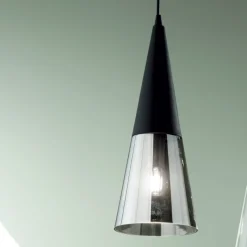 Viadurini Lighting Moderne Pendelleuchten-Pendelleuchte aus mundgeblasenem Glas mit Metallstruktur - Trentino