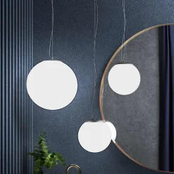 Viadurini Vetro di Venezia Murano Lampen|Moderne Pendelleuchten-Pendelleuchte aus mundgeblasenem weißem venezianischem Glas - Moon