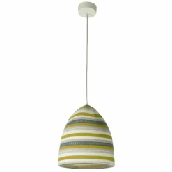 In-es.artdesign Moderne Pendelleuchten-Pendelleuchte aus Nebulit und Wolle In.es.artdesign Flower Stripe