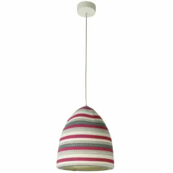 In-es.artdesign Moderne Pendelleuchten-Pendelleuchte aus Nebulit und Wolle In.es.artdesign Flower Stripe