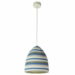 In-es.artdesign Moderne Pendelleuchten-Pendelleuchte aus Nebulit und Wolle In.es.artdesign Flower Stripe