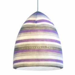 In-es.artdesign Moderne Pendelleuchten-Pendelleuchte aus Nebulit und Wolle In.es.artdesign Flower Stripe