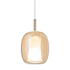 Viadurini Lighting Moderne Pendelleuchten-Pendelleuchte aus Satin und farbigem Glas Made in Italy - Trilly
