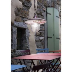 Ferroluce Design Beleuchtung-Pendelleuchte aus schwarzem kupfernem Aluminium mit handgefertigter Dekoration - Latina