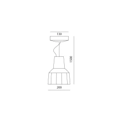 Toscot Pendelleuchten Vintage-Pendelleuchte aus toskanischer Majolika Handgefertigt in Italien - Rossi