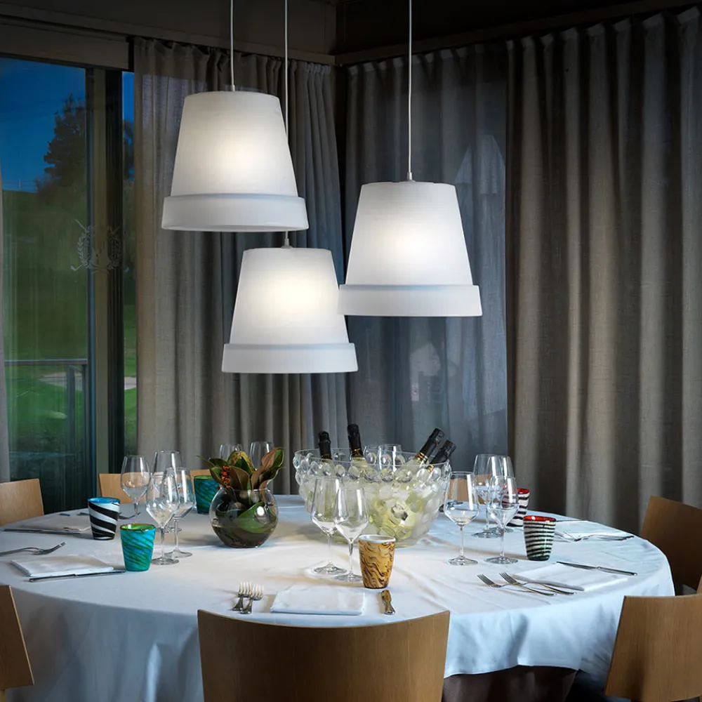 Viadurini Lighting Moderne Pendelleuchten-Pendelleuchte aus weißem Polyethylen Made in Italy - Minervo