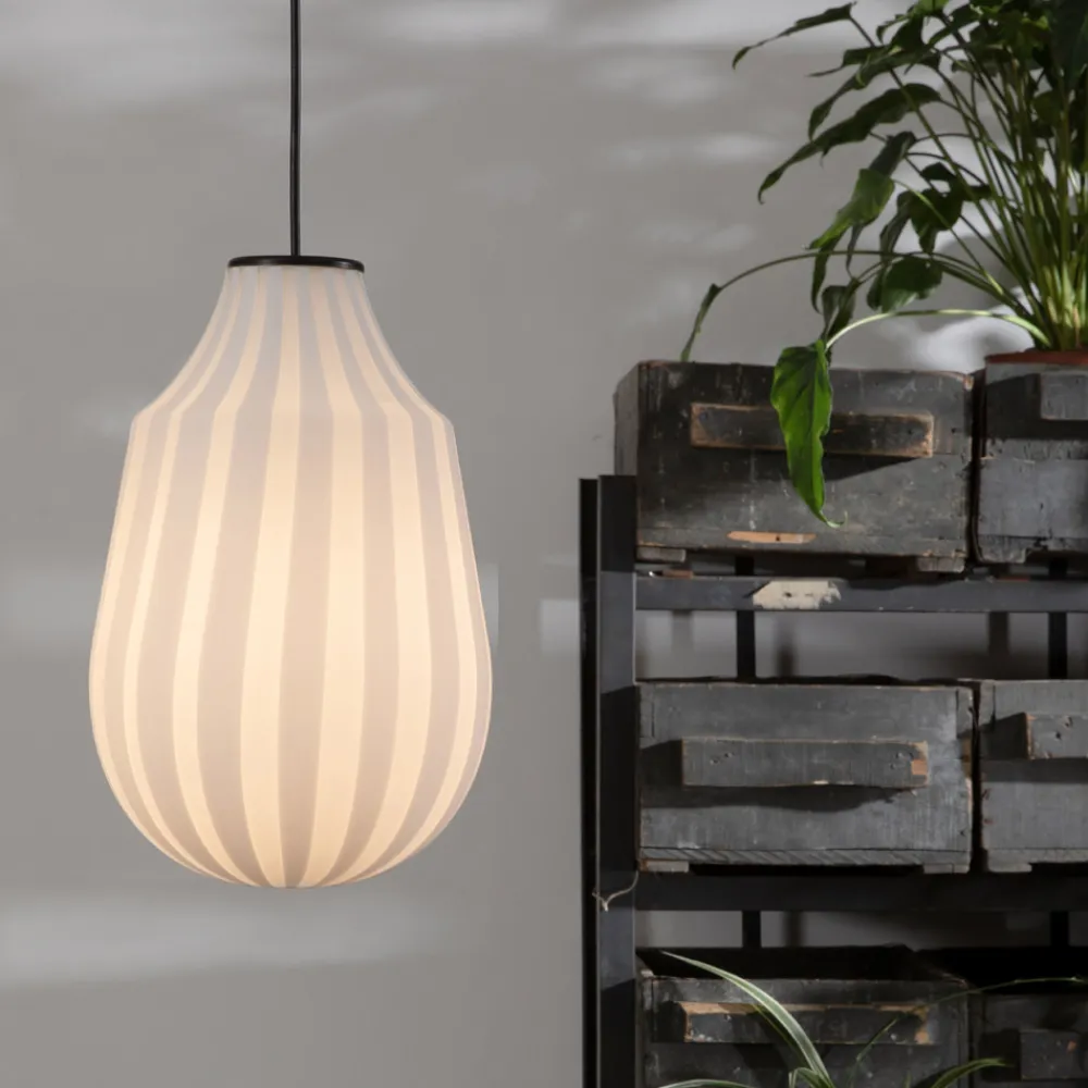 Viadurini Lighting Designer Pendelleuchten-Pendelleuchte Design Länglich aus weißem Filigranglas - Caravan