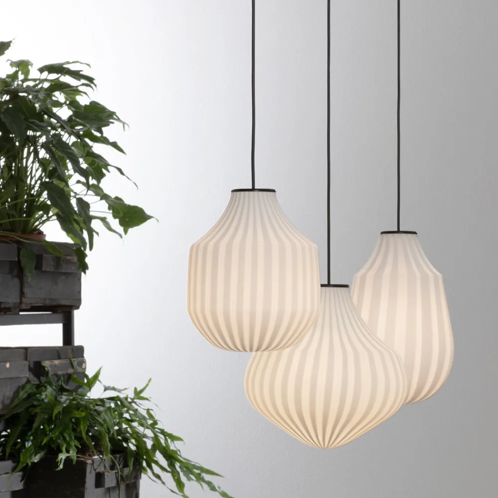 Viadurini Lighting Designer Pendelleuchten-Pendelleuchte Design Länglich aus weißem Filigranglas - Caravan