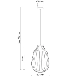 Viadurini Lighting Designer Pendelleuchten-Pendelleuchte Design Länglich aus weißem Filigranglas - Caravan
